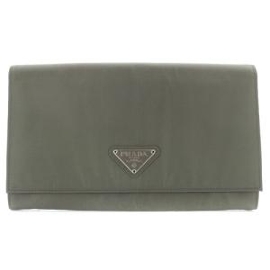 長財布 ロゴ ナイロン カーキ 緑 M608