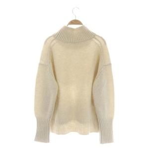 GALERIE VIE 21AW ファインウール ハイネックプルオーバー ニット セーター 長袖 S ライトベージュ