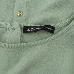 23区 ニット セーター 長袖 バックボタン 38 緑 グリーン