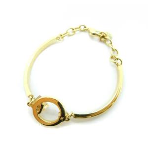 SWAROVSKI サークル クリスタル ブレスレット バングル ゴールド色