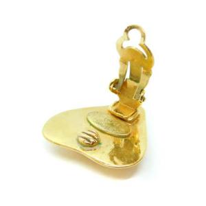 CHANEL 93P イヤリング ハート ココマーク イエローゴールド