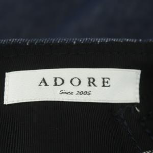 ADORE デニムスカート ロング 台形 バックジップ 36 インディゴブルー