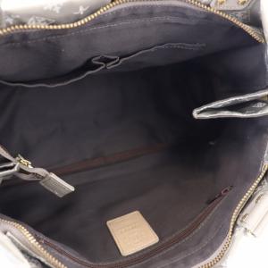 russet トートバッグ ハンドバッグナイロンジャガード 灰 グレー