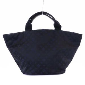 russet トートバッグ ハンドバッグ ナイロンジャガード 濃紺 黒 ネイビー ブラック