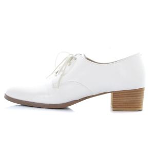 MARGARET HOWELL idea ドレスシューズ レザー ローヒール 23.5cm 白 ホワイト