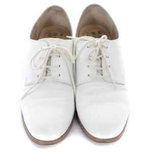 MARGARET HOWELL idea ドレスシューズ レザー ローヒール 23.5cm 白 ホワイト