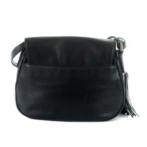 TORY BURCH ショルダーバッグ レザー タッセル レザー 黒 ブラック