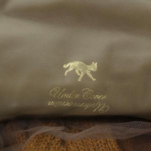 UNDERCOVER ピロークラッチバッグ ニット レース キャット柄 グレー ブラウン オレンジ