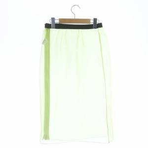 UNDERCOVER SueUNDERCOVER サイドジップシースルースカート タイト ウエストゴム ミモレ ロング