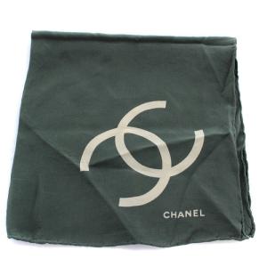 CHANEL ココマーク スカーフ モスグリーン 緑