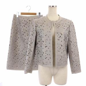 コレクション 20AW セットアップ スーツ ステッチ ロング パンチング 38 グレー