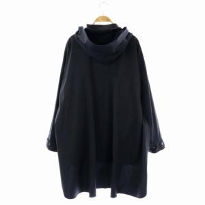 ENFOLD 20SS ナイロンフーディコート アシンメトリー 38 濃紺