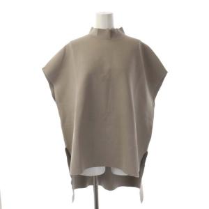 ADORE 20AW ソフトニットバックロングトップス カットソー 半袖 ワイドパンツ セットアップ グレージュ