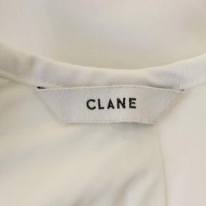CLANE 22SS PUFF MINI ONE PIECE ワンピース バルンスリーブ ギャザー クルーネック ミニ 五分丈袖 1 白