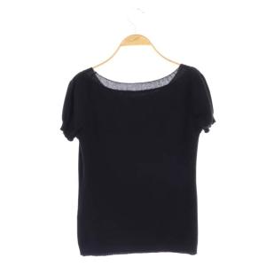 FOXEY BOUTIQUE 36567 パフスリーブニット カットソー ニット カシミヤ シルク 38 黒 ブラック