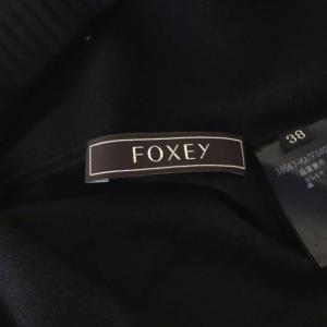 FOXEY BOUTIQUE 36567 パフスリーブニット カットソー ニット カシミヤ シルク 38 黒 ブラック