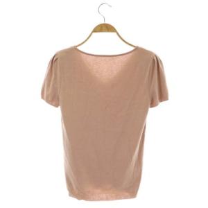 FOXEY BOUTIQUE ニット トップス Vネック カットソー 半袖 38 ピンク 38094