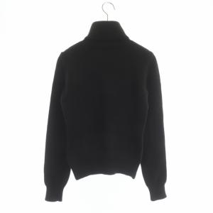 CELINE トリオンフ ウール ハーフジップ 長袖 ニット プルオーバー セーター ハイネック S ダークブラウン
