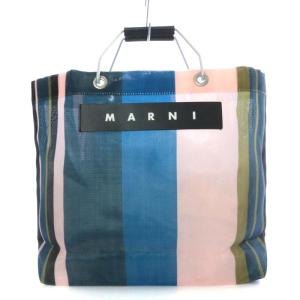 FLOWER CAFE トートバッグ ストライプ メッシュ マルチカラー