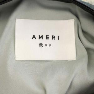 Ameri VINTAGE 20AW MIA VINTAGE FLOWER DRESS ワンピース ロング 長袖 フレア 花柄 ベルト付き S グレー