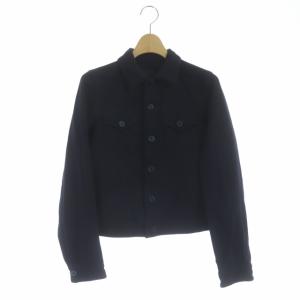 コムデギャルソン AD2002 ダブルポケット ジャケット シャツジャケット L 紺 ネイビー