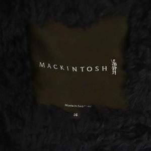MACKINTOSH キルティングコート アウター 裏ボア フード付き ミドル丈 ロゴボタン 36 紺 ネイビー