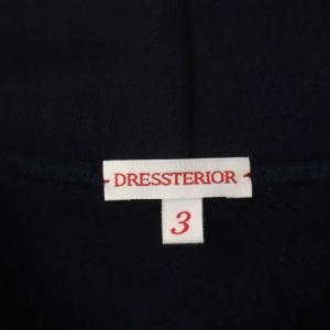 DRESSTERIOR 吊裏毛ジップアップパーカー スウェット 長袖 裏パイル 3 紺 ネイビー