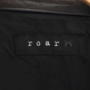 roar カウレザーシングルライダースジャケット ジップアップ 総裏地 1 黒 ブラック