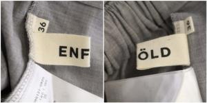 ENFOLD シルク混サマーウールストレッチジョッパーパンツ テーパード センタープレス タック イージー 36 グレー