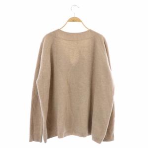Deuxieme Classe ミドルゲージボリュームニット セーター Ｖネック 長袖 カシミヤ混 ベージュ