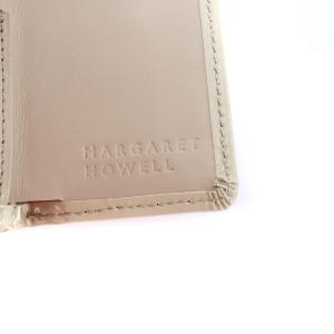 MARGARET HOWELL 財布 三つ折り パテントレザー ベージュ