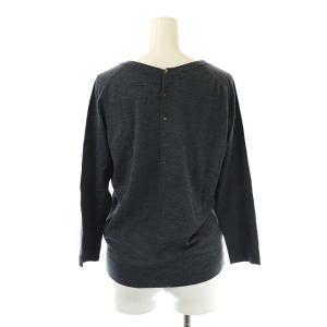 MARGARET HOWELL ×JOHN SMEDLEY ニット ウール カットソー セーター 七分袖 バックハーフボタン