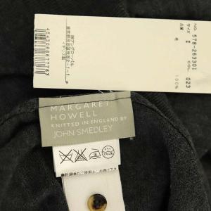 MARGARET HOWELL ×JOHN SMEDLEY ニット ウール カットソー セーター 七分袖 バックハーフボタン