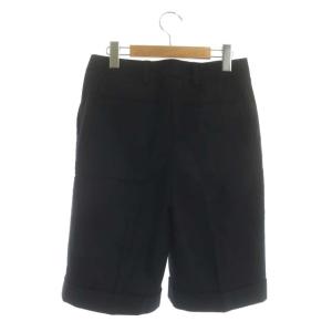 MARGARET HOWELL ×フォックスブラザーズ FOX BROTHERS ウール ロールアップハーフパンツ ショートパンツ 1 黒 ブラック