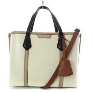 PERRY トートバッグ ショルダーバッグ 2way レザー ホワイト