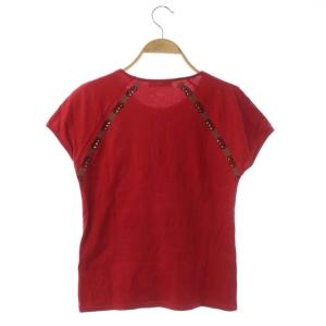 VIVIENNE TAM Tシャツ 龍 ビジュー カットソー 半袖 プルオーバー 1 赤 レッド