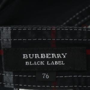 BURBERRY BLACK LABEL カーゴパンツ ハーフパンツ ステッチ 76 黒 ブラック
