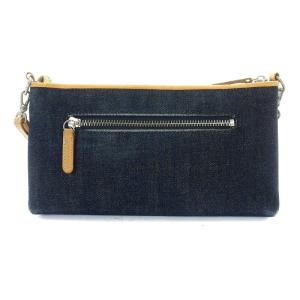 BURBERRY BLUE LABEL ショルダーバッグ デニム レザー インディゴ