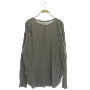 Deuxieme Classe 22SS ワッフルTシャツ カットソー 長袖 ヘンリーネック プルオーバー カーキ