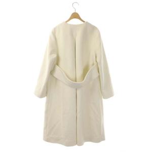 CELFORD 22AW バックタックノーカラーコート アウター ロング 38 ホワイト