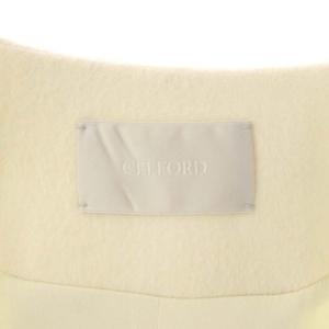 CELFORD 22AW バックタックノーカラーコート アウター ロング 38 ホワイト