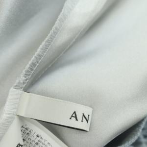 ANAYI ライトケミカルフラワーレースフレアスカート ロング ミモレ丈 36 ライトブルー