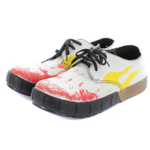 BRAM レザーシューズ UK9 28cm 白 ホワイト 赤 レッド 12355