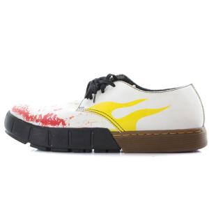 Dr.Martens BRAM レザーシューズ UK9 28cm 白 ホワイト 赤 レッド 12355