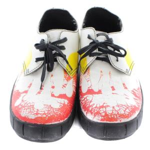 Dr.Martens BRAM レザーシューズ UK9 28cm 白 ホワイト 赤 レッド 12355