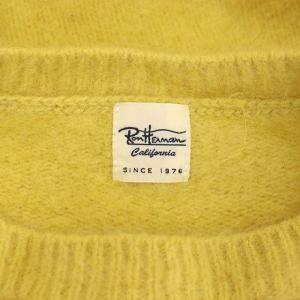 Ron Herman ウール ニット プルオーバー セーター 長袖 クルーネック 起毛 S マスタード