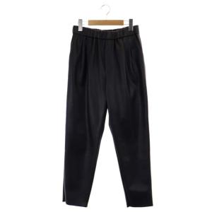 DAY 22AW エコレザーパンツ テーパード スリム イージー 1 黒 ブラック