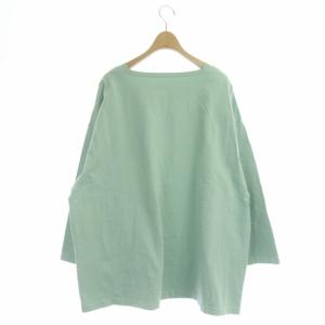 nest Robe 22SS 度詰め天竺ロングスリーブチュニック 長袖 ボートネック プルオーバー コットン F ミントグリーン