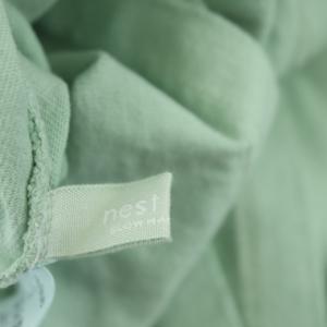 nest Robe 22SS 度詰め天竺ロングスリーブチュニック 長袖 ボートネック プルオーバー コットン F ミントグリーン