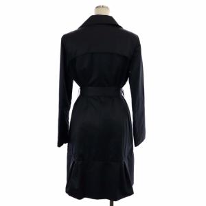 ANAYI 中綿 トレンチコート アウター ロング 38 黒 ブラック